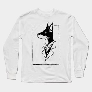 Dobermans Man Gentleman Blk Long Sleeve T-Shirt